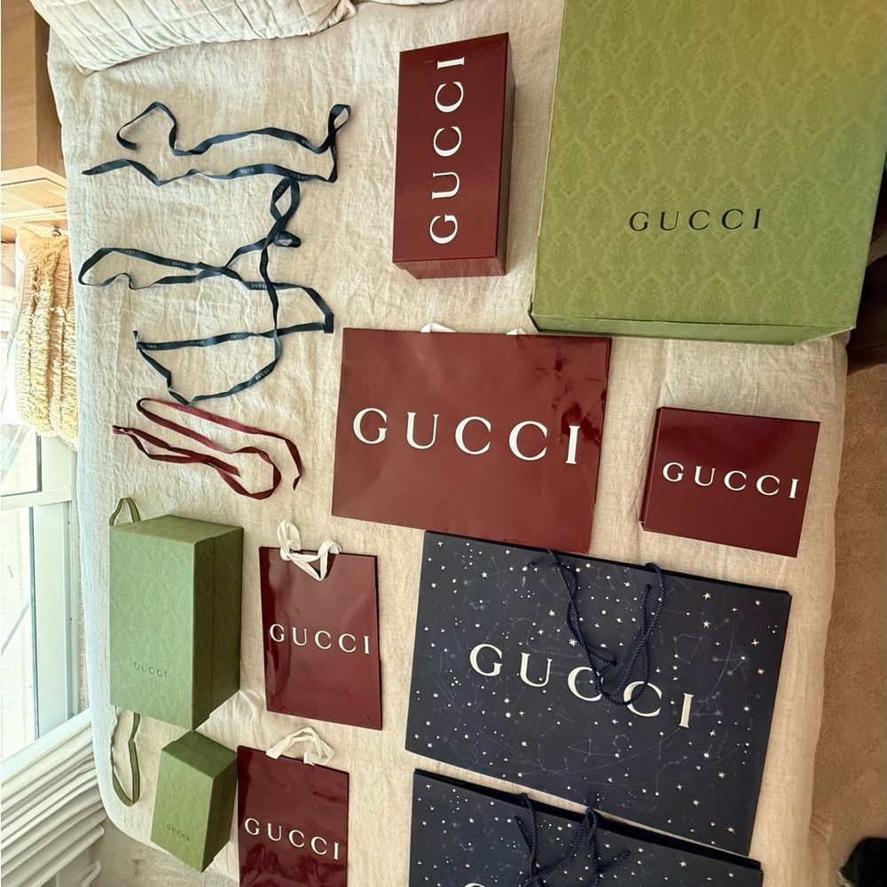Gucci Empty Bags Boxes Ribbons Authentic Carious Sizes - Picture 7 of 7